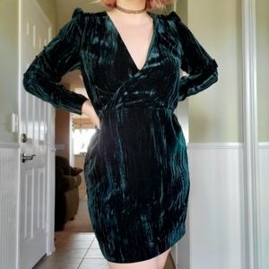 NWOT H&M Velvet Faux Wrap Dress